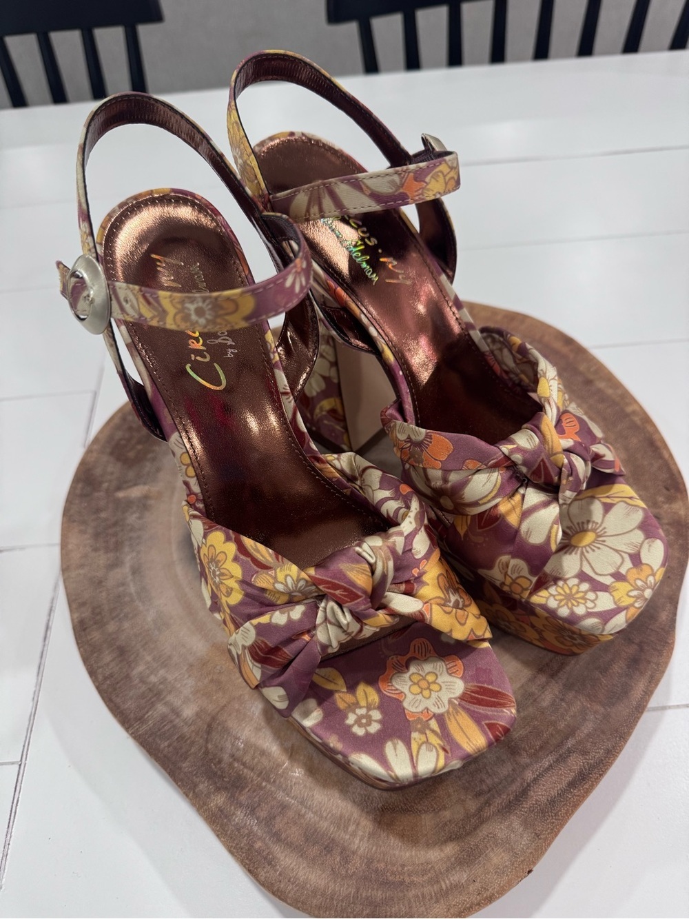 Circus by Sam Edelman Floral Knot Platform Sandals Size 9